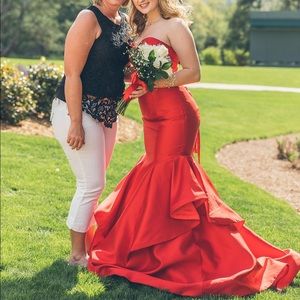 Red Mori Lee, Mermaid Prom Dress